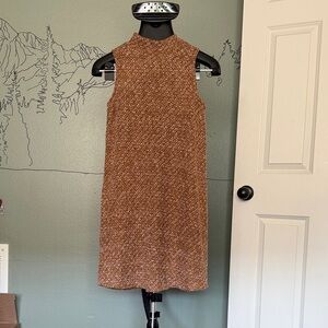 She and Sky Sleeveless Brown Midi Dress